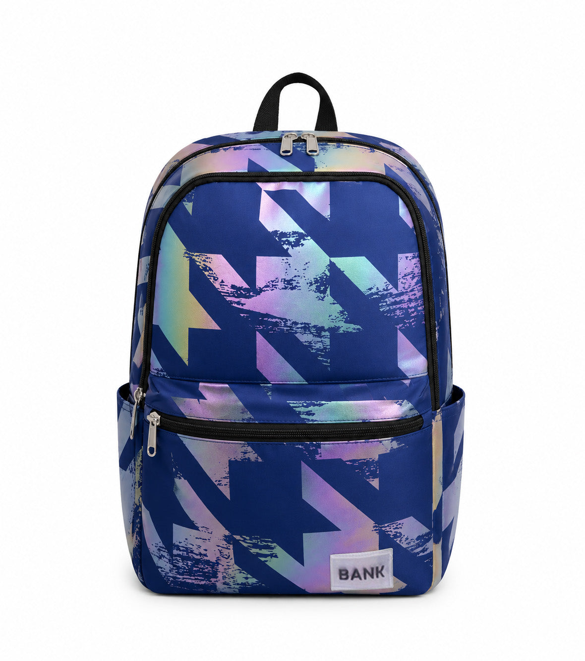 Bank Move backpack in Navy multi-color print