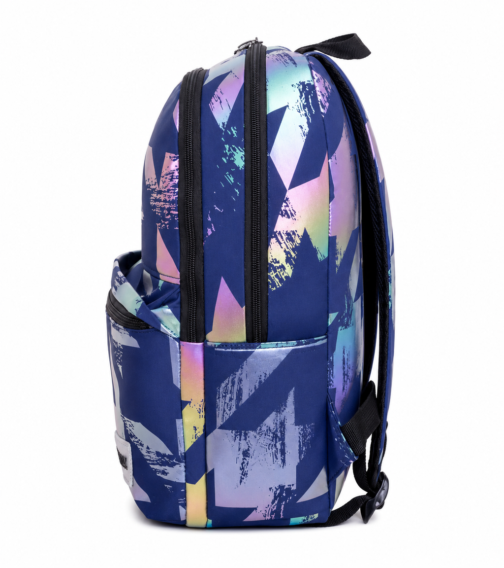 Bank Move backpack in Navy multi-color print